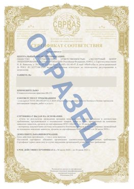 Образец Сертификат СТО 01.064.00220722.2-2020 Песьянка Сертификат СТО 01.064.00220722.2-2020 